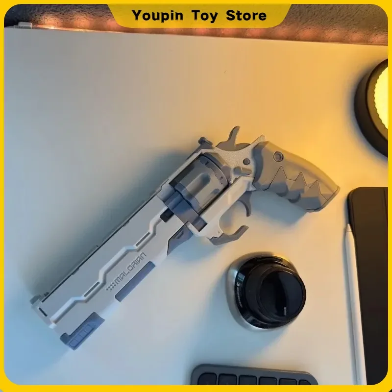 3d Printed Sci-Fi Revolver Prop Futuristic Cyber Style Cosplay Accessory, Desk Display Collectible Model For Game Toys Gifts
