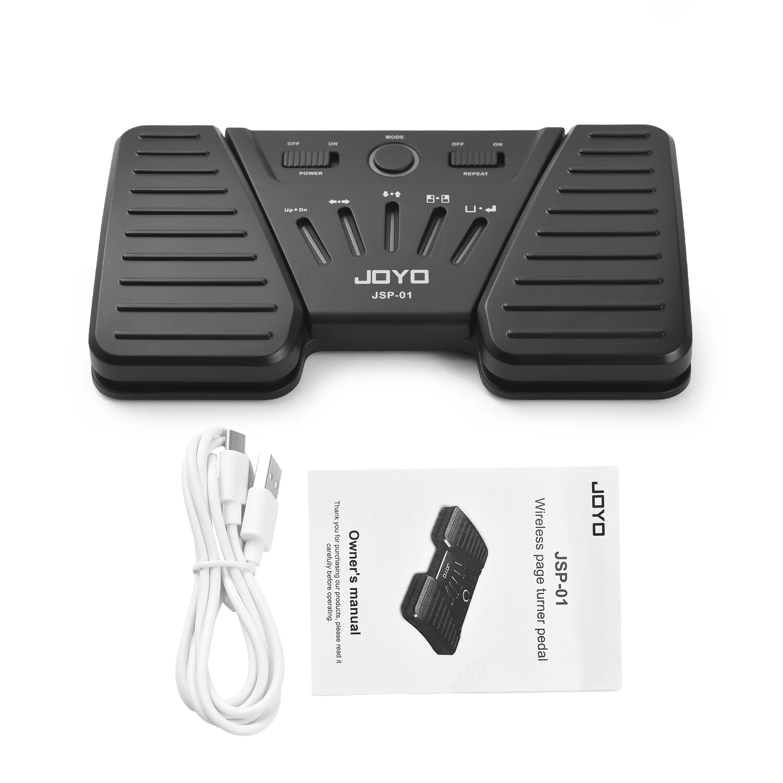 JOYO JSP01 Wireless Page Turner Pedal Portable BT Page Music Turner Pedal for Tablets Phones Rechargeable for Guitar accessories