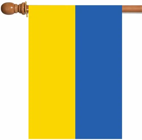 Ukrainian Flag of Ukraine 28 x 48 Nation Country House Flag Sleeve & Grommets RRM