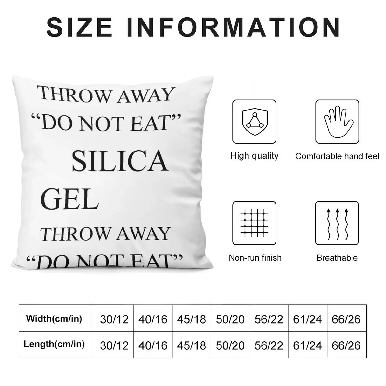 Silica Gel Throw Pillow bed pillows ornamental pillows pillow