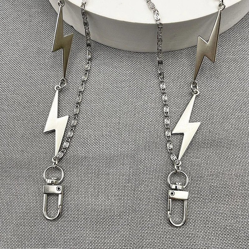 Accessories: New Fashionable And Versatile Men's And Women's Waist Chains, Punk Metallic Lightning Bolt Pendant Trouser Chains
