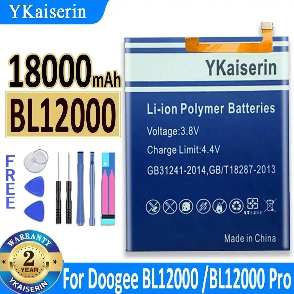 

Высокоэффективная батарея для мобильного телефона 1800 мАч для Doogee BL12000 Pro, высокая емкость