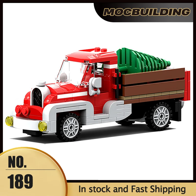 

MOC Winter Village Old Truck Model Building Blocks DIY Assembly Bricks City Vehicle Car Display Collection Toys Christmas Gifts