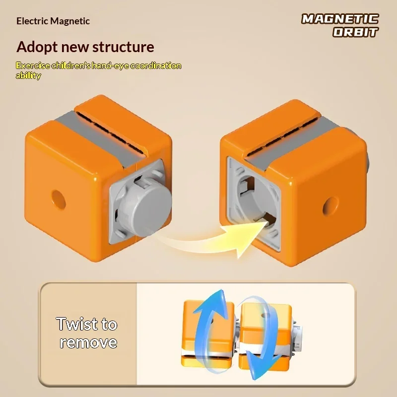 Cubo mágico magnético cambiable, bloques de construcción, tren, vagón eléctrico antigravedad, atracción magnética para niños, regalo