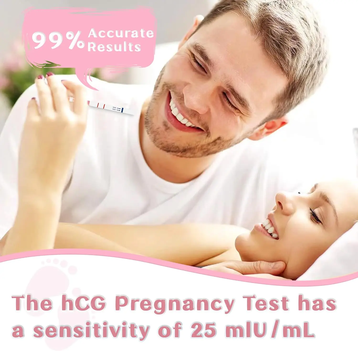 Pelvifine 25-Pack hCG Pregnancy Test Strips Combo Pack - Reliable Home Testing for Expectant Mothers with cups - Image 4