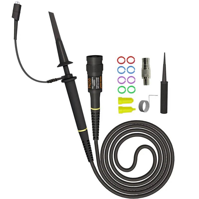 P4250 1pcs 250MHz 2KV High Voltage Oscilloscope Probe 100x Safety Insulated BNC Plug Universal Interface