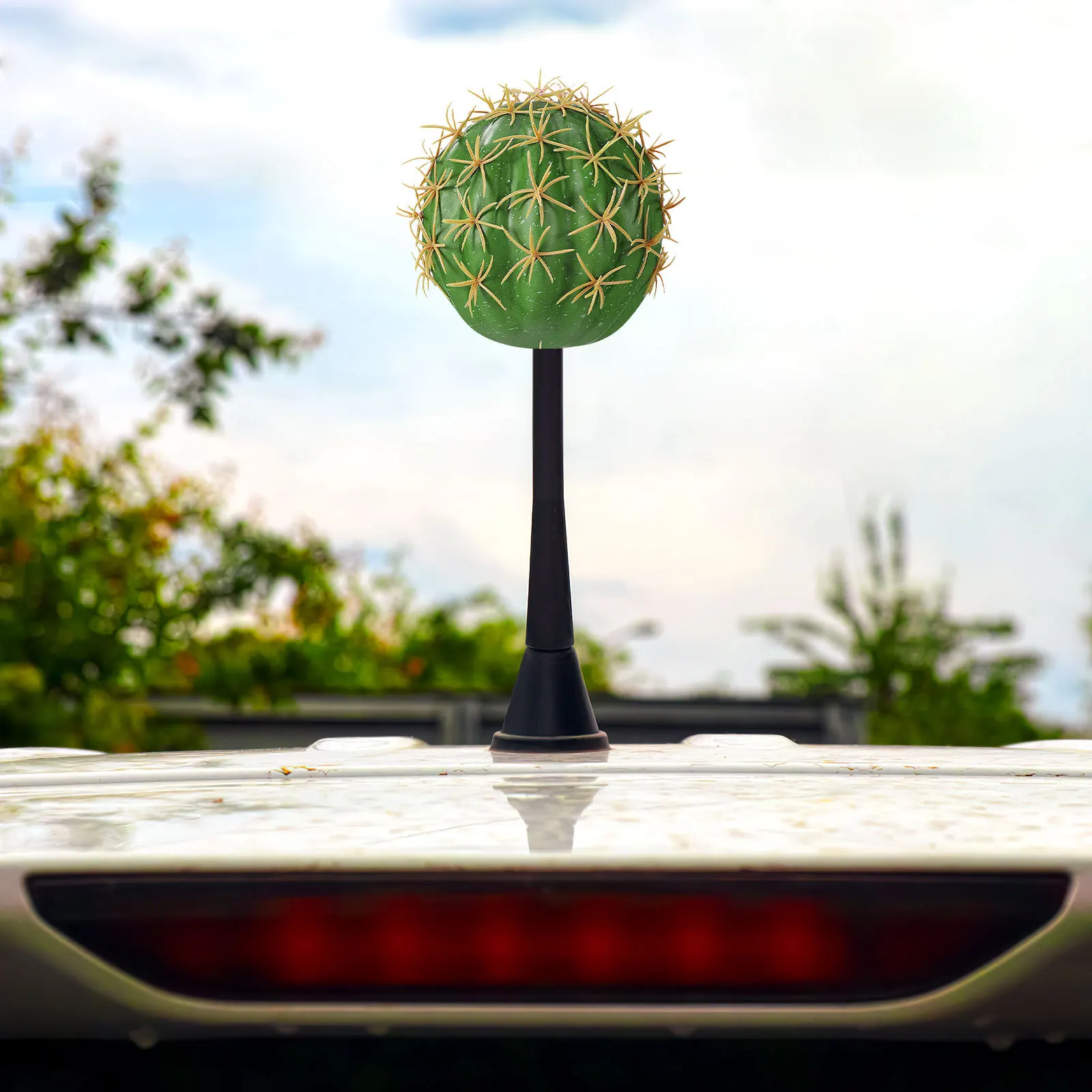 

Car Antenna Topper Foam Ball Cartoon Cactus Auto Accessory Durable Water Resistant Exterior Decoration Mirror Dangler for All