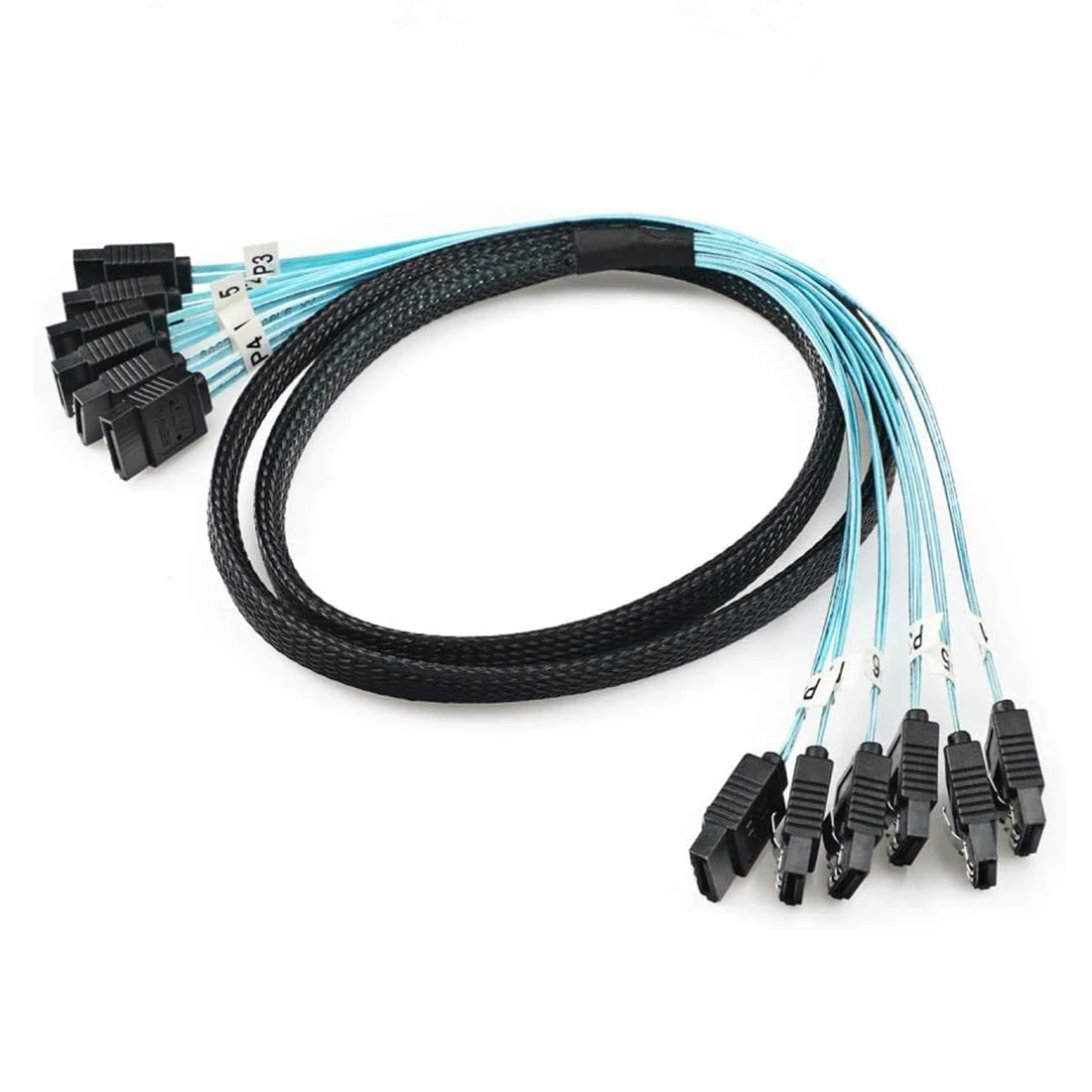 4/6 pcs/set Sata To Sata Cable 6 Ports/Set Date Cable Sata 7 Pin To Sata 7 Pin Sas Cable 6Gbps HDD Splitter Cable For Server