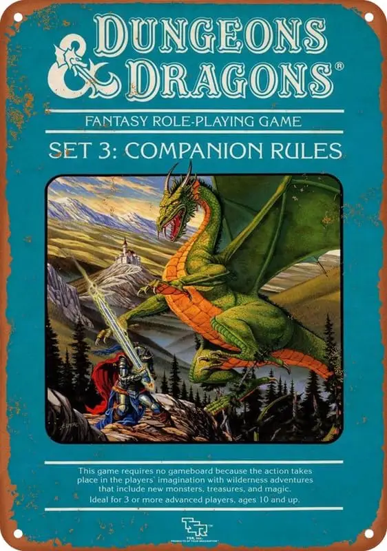 Dungeons & Dragons Vintage Poster Tin Sign Aluminum Sign, Home Kitchen, MenS Cave, Bar, Garage Wall Decoration, 8X12 Inches