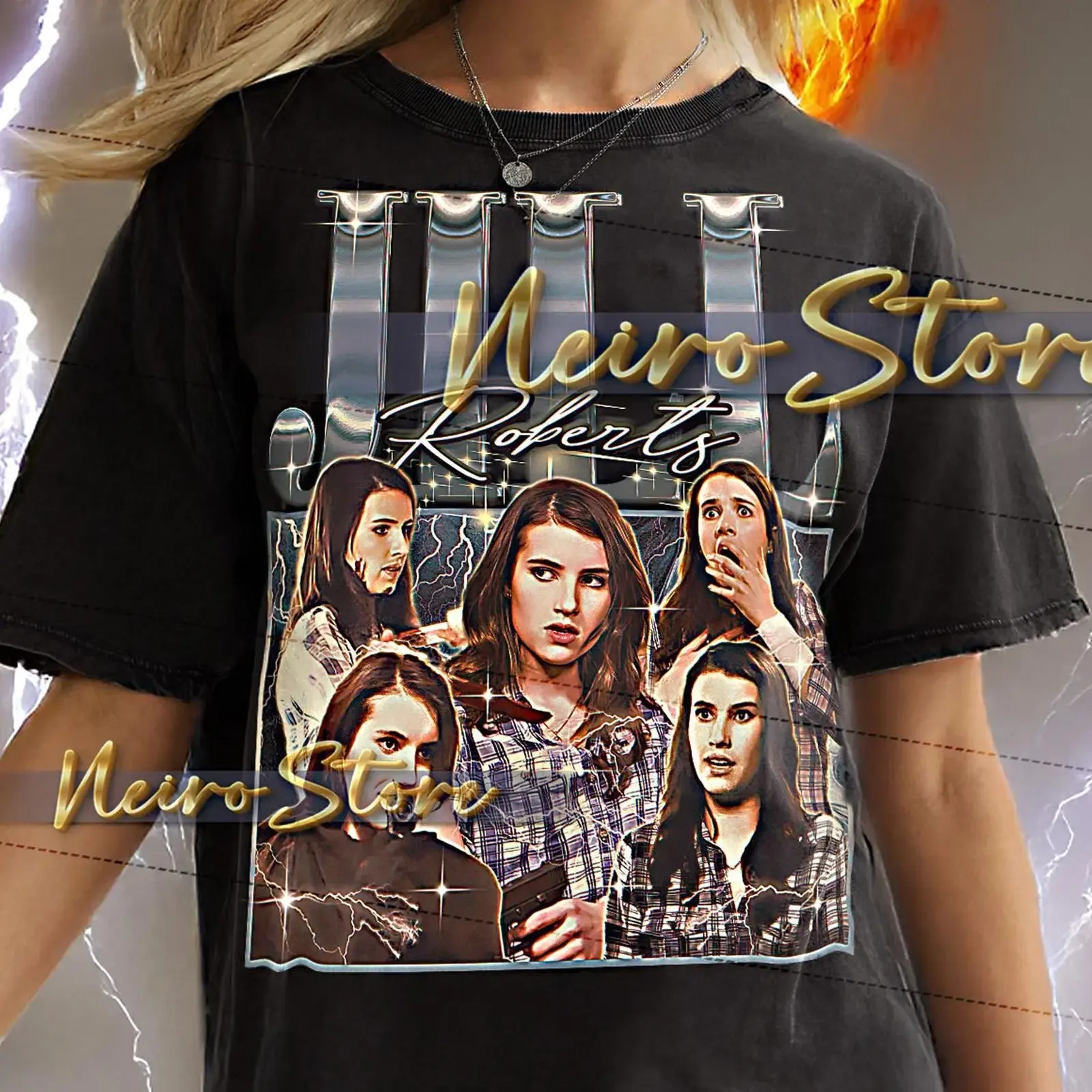 JILL ROBERTS T Shirt Bootleg Vintage 90s Retro Horror Movie SweaT vintage Washed fashion Unisex graphic Stretched Soft