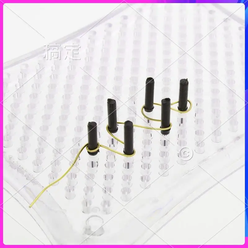

AG-Wig Jig, Wire Jig Beginner Kit, Includes 3 X 4 Inch Clear Plastic Jig, Includes Plastic Pegs And 2 Rolls Crafts Wire