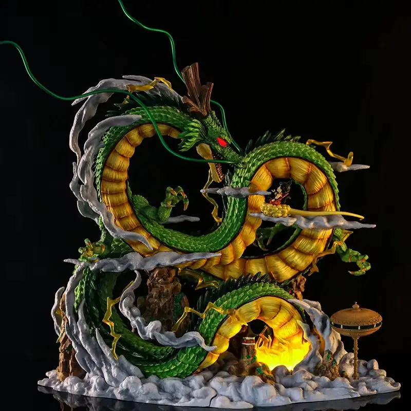 Anime Dragon Ball Z 50 cm Shenron Goku figurine lumineuse à collectionner GK Statue modèle poupée pour décoration de chambre ornement de bureau