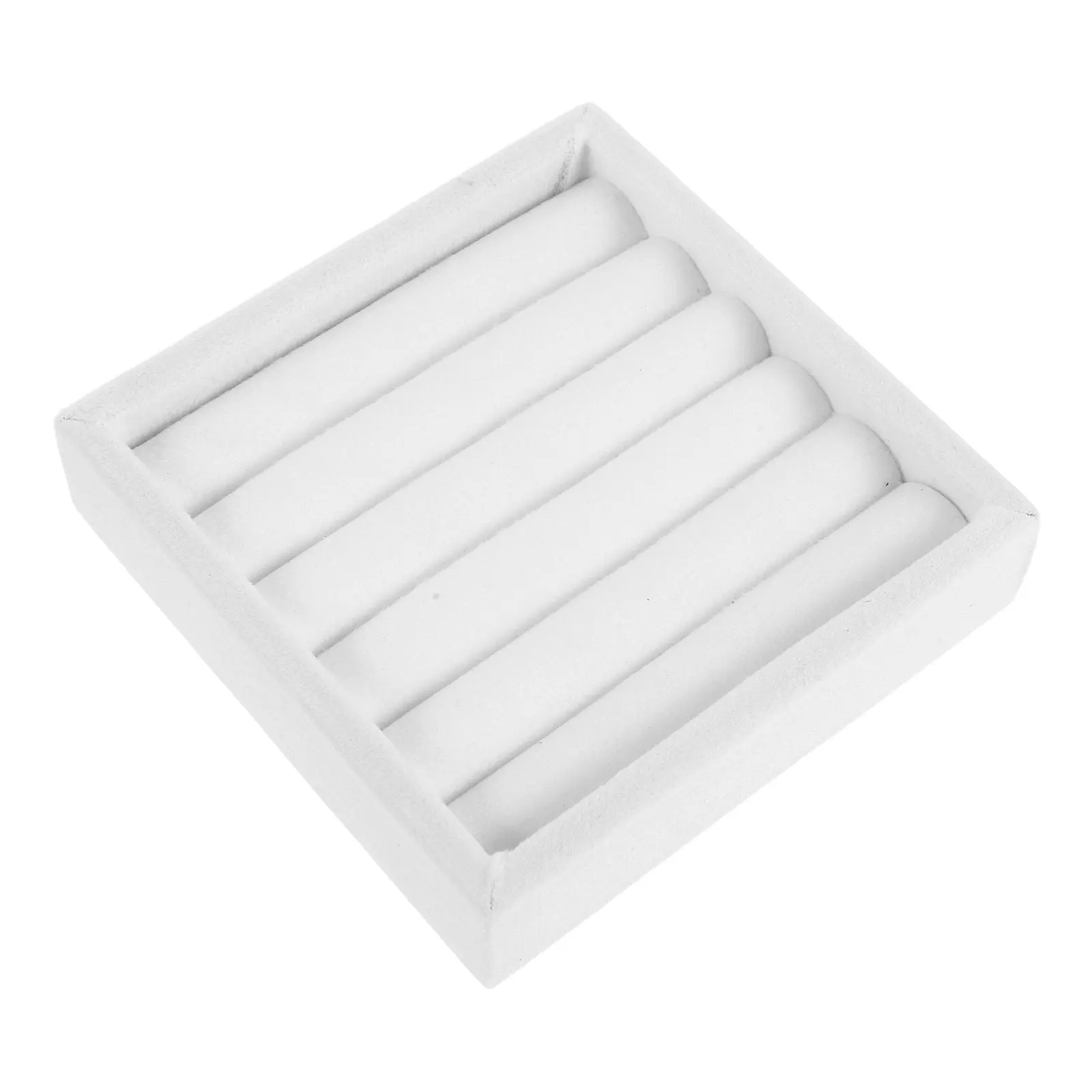 

Органайзер для колец с 5 отделениями, штабелируемый лоток для демонстрации ювелирных изделий, вставка для хранения колец, серег и украшений в ящике, бархатный держатель для колец