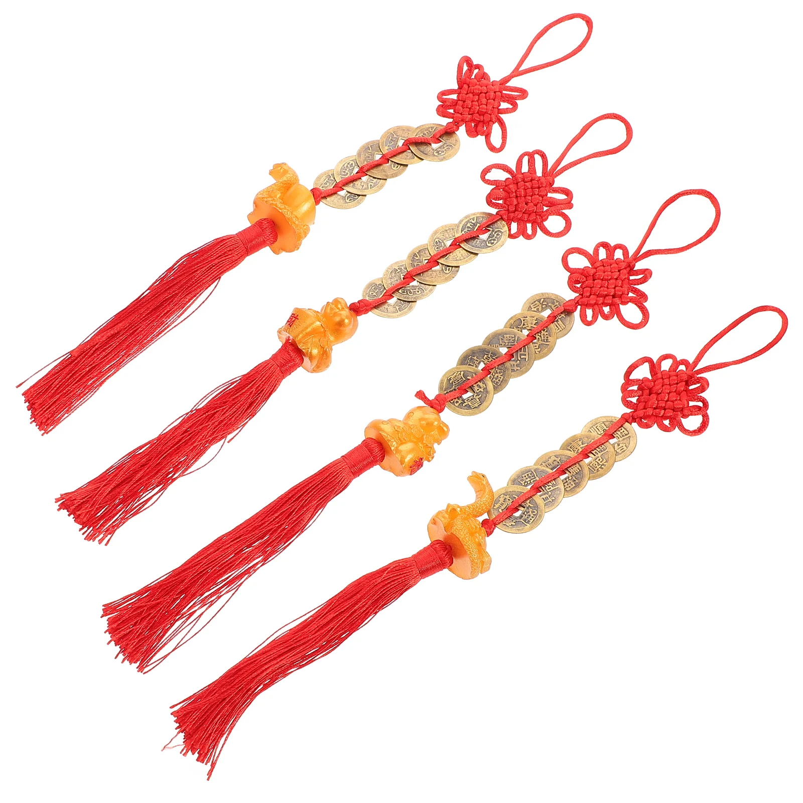 

4 Pcs Snake Pendant New Year Hanging Spring Festival Hanging Adornment Decor Spring Festival Supplies Chinese Ornament