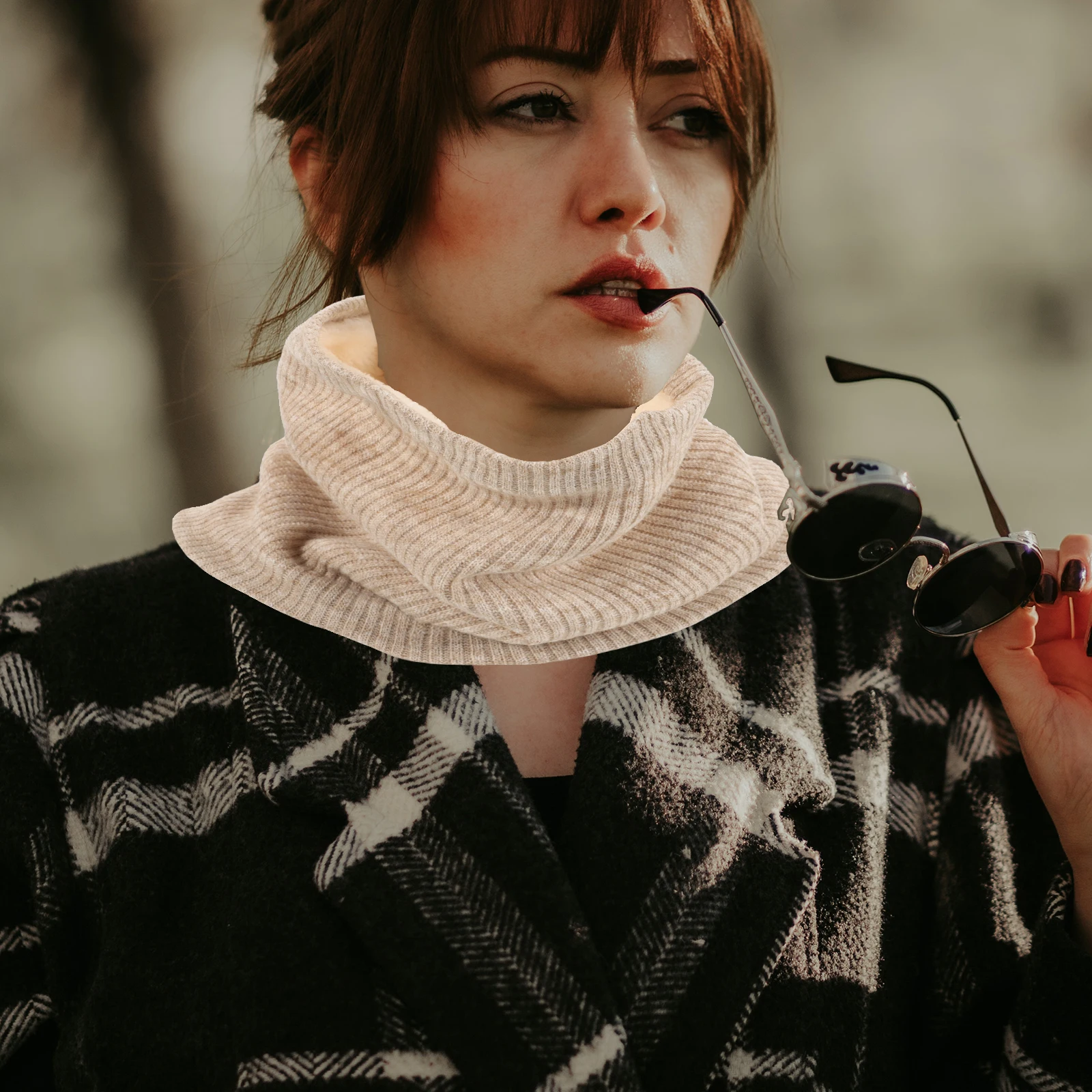 

Collar Scarf for Women Cold Weather Fashion Neck Warmers Warming Gaiter Ski Knit