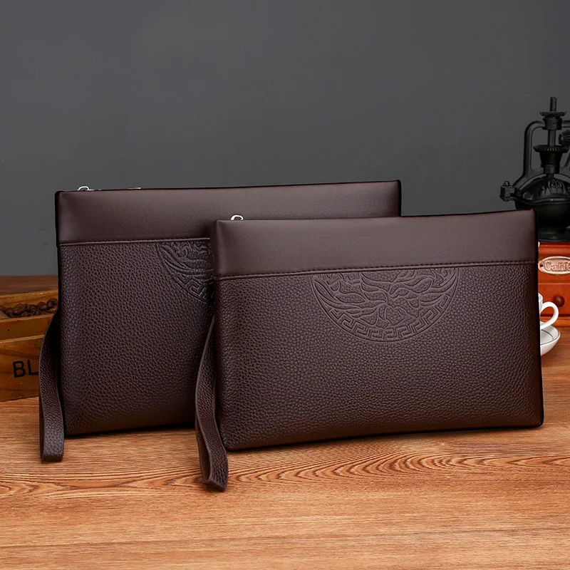 Men's New Luxury Handbag Casual Envelope Large Capacity Clutch BusinessUnderarm Bag for Men