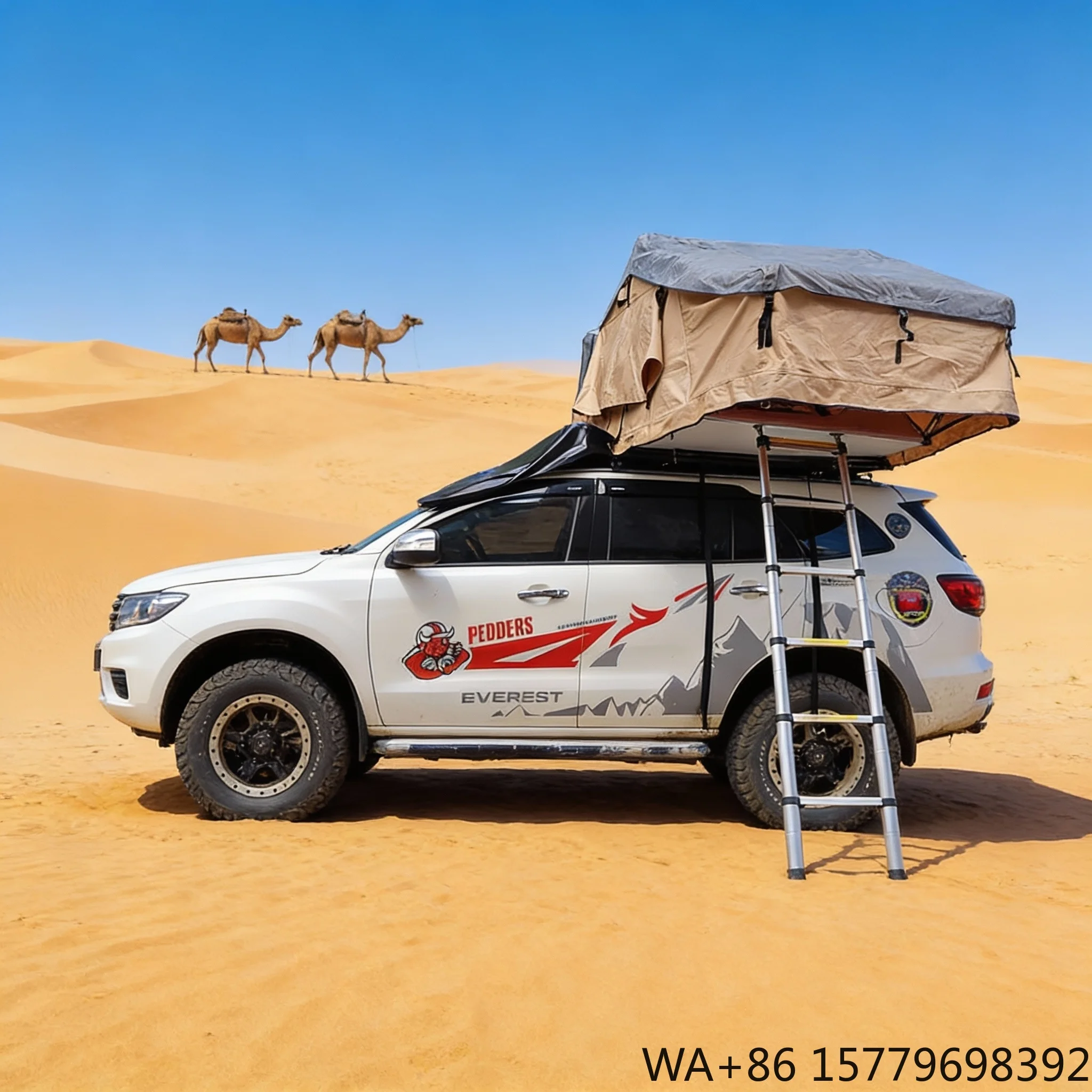 Wholesale Double Layer 420D Ripstop Oxford Waterproof Four-Season Rooftop Tent Aluminum Frame Quick Opening Extendable Design