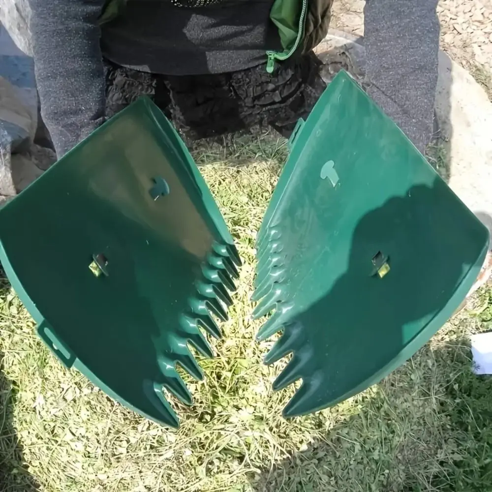 1 Pair Large Handheld Gardening Rake Labor-saving Wear-resistant Gardening Leaf Rake Plastic Durable Outdoor Leaf Clips Home