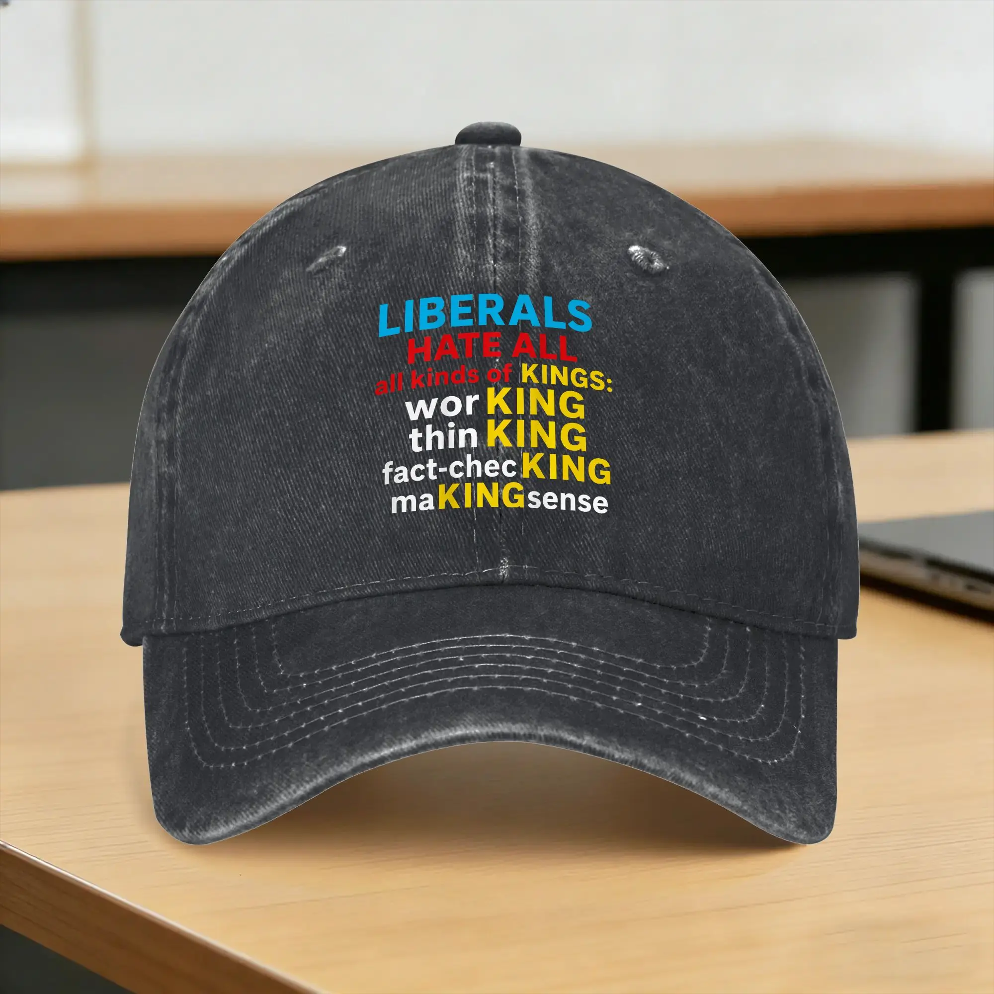 Summer Liberals Hate All Kinds of Kings Baseball Cap Sun Adjustable Custom DIY Washed Trucker Hat Unisex-Teens Rock Snapback Cap