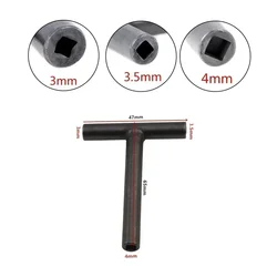 T Tipi Anahtar 3/3.5/4mm Vana Vidası Açıklık Ayar Anahtarı Kare Altıgen Anahtar Aracı Motosiklet Motoru Için