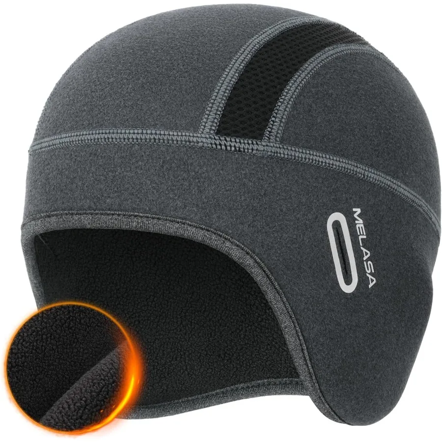 

MELASA термофлисовая шапка с черепом и отверстиями для очков, теплая подкладка для шлема, зимняя велосипедная шапка для мужчин и женщин