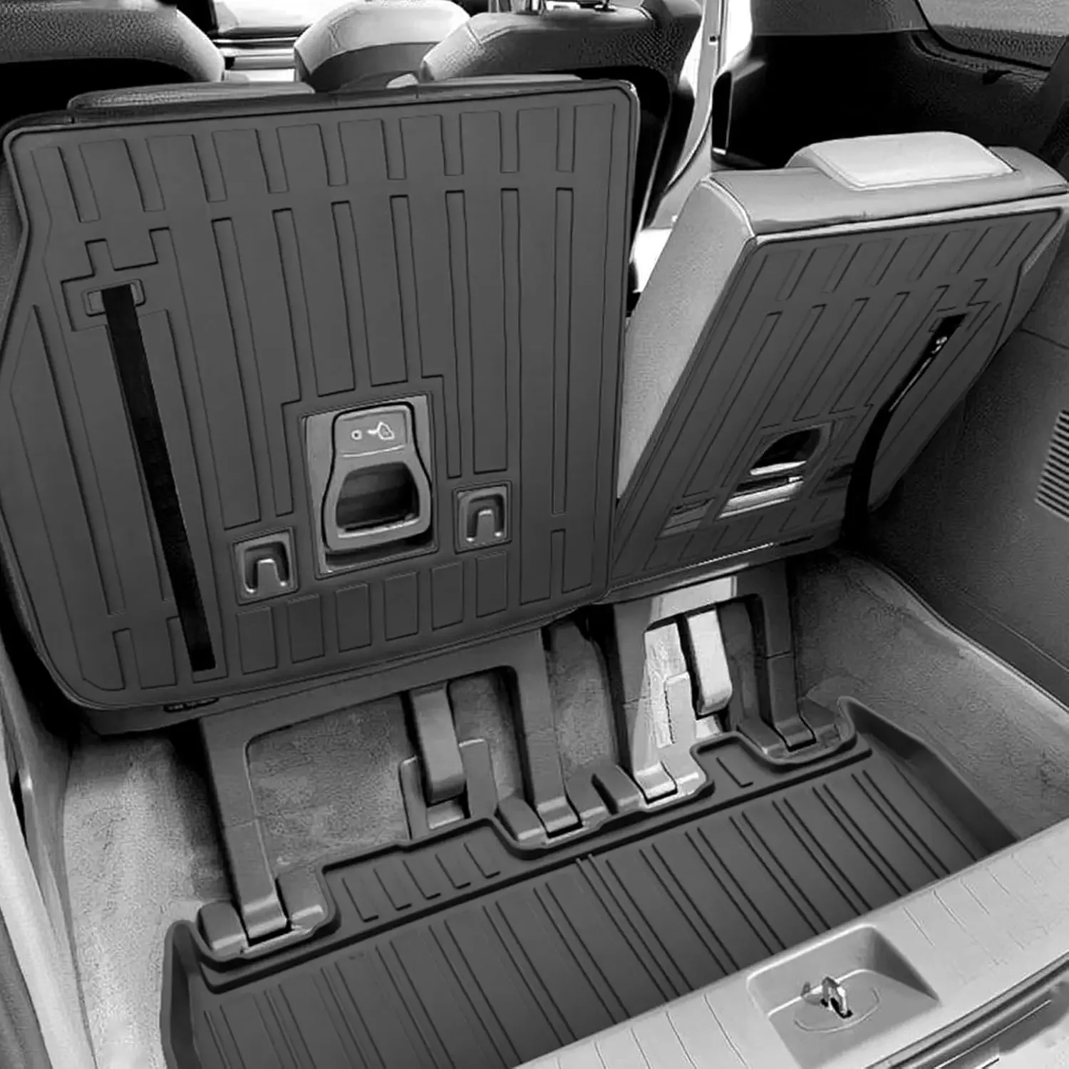 سجادات أرضية TPE لمازدا CX-30 (تناسب FWD AWD جميع الموديلات) 2020-2024 2025 بطانة شحن صندوق السيارة ومسند الظهر مجموعة جميع الأحوال الجوية