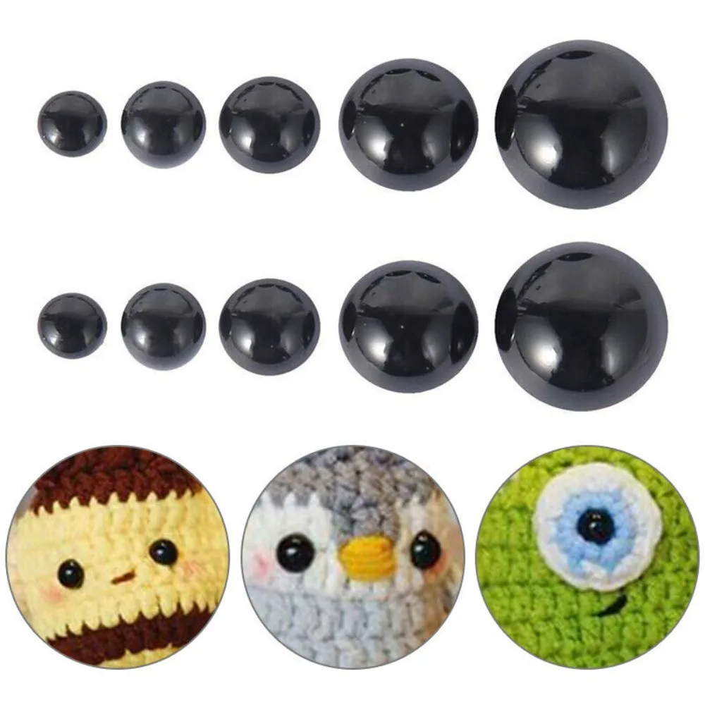 760Pcs/box Plastic Doll Eyes Black Safety Eyes Noses For DIY Teddy Bear Soft Toys Animal Dolls 4MM 5MM 6MM 8MM 10MM