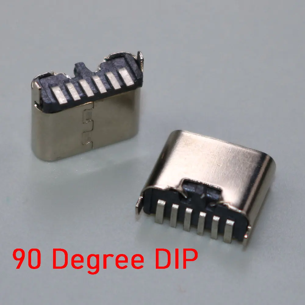 YuXi 5-10Pcs 6Pin Vertical SMT Socket Connector USB Type C 3.1 Female SMD For PCB design DIY High Current Charging — zdjęcie 6