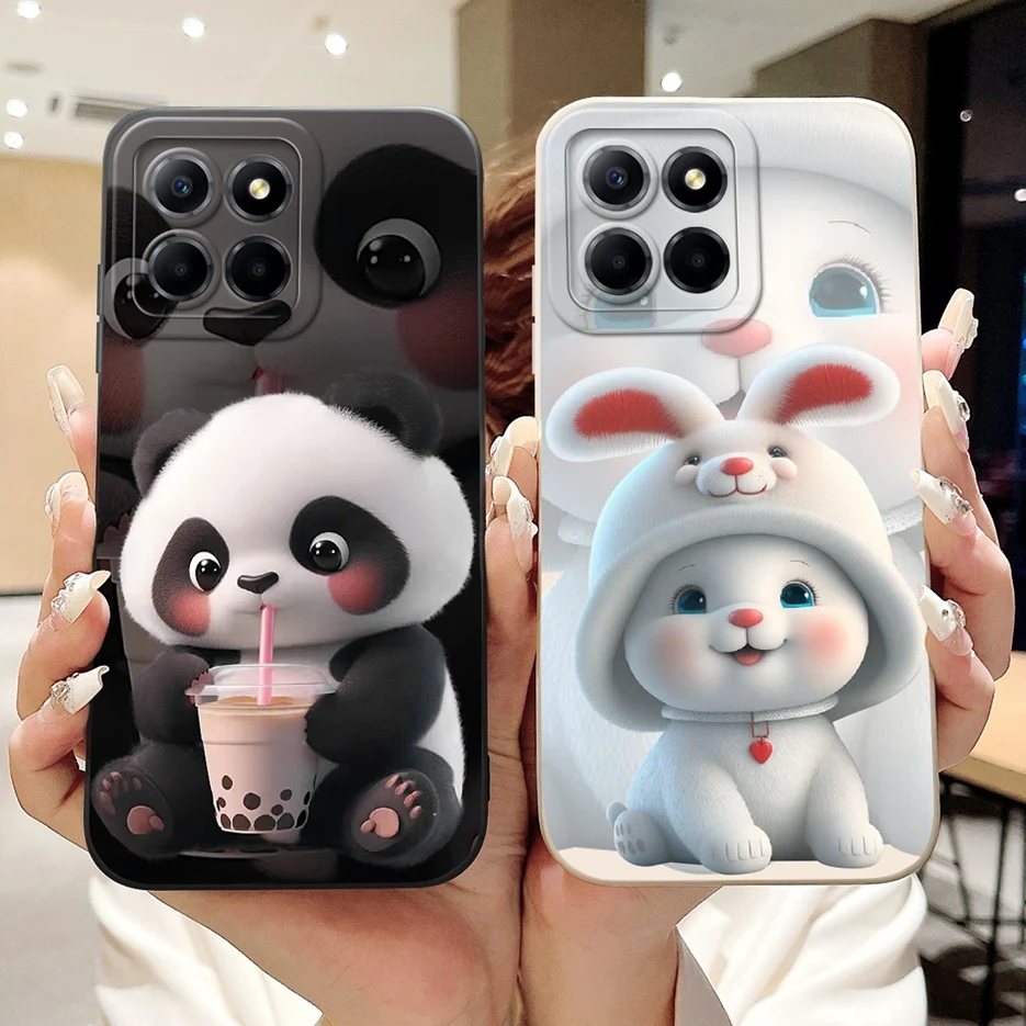 For Honor X8b Case LLY-LX1 Cute Panda Cartoon Cover 6.7'' Soft TPU Phone Case For Honor X8a X 8b HonorX8a HonorX8b Fundas Bumper