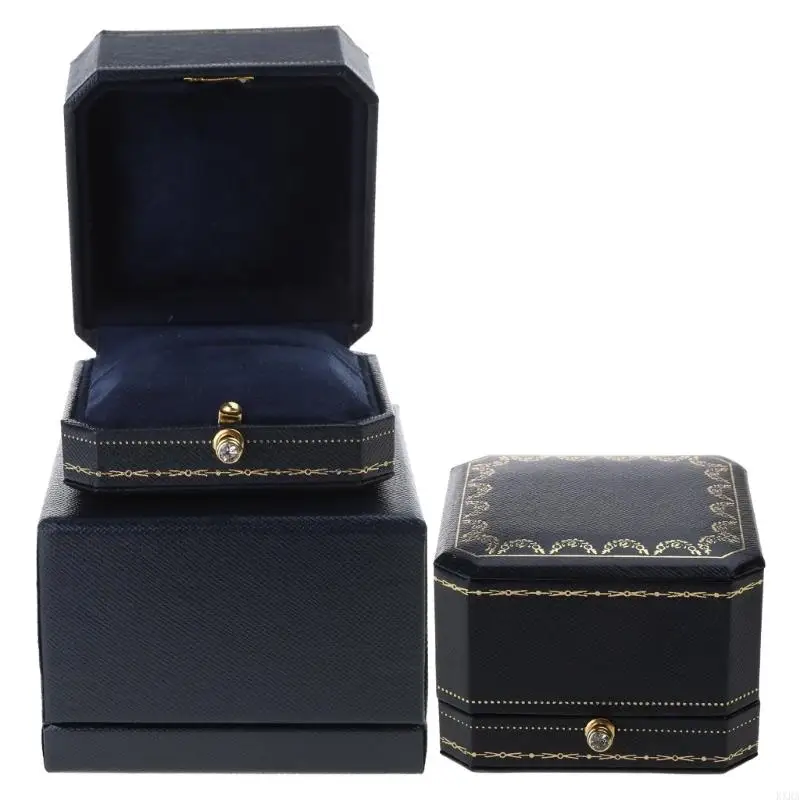 KXRA Cut-Off Off Off Box PU PU LEATHER RING BOX JOLLERY RING BOX