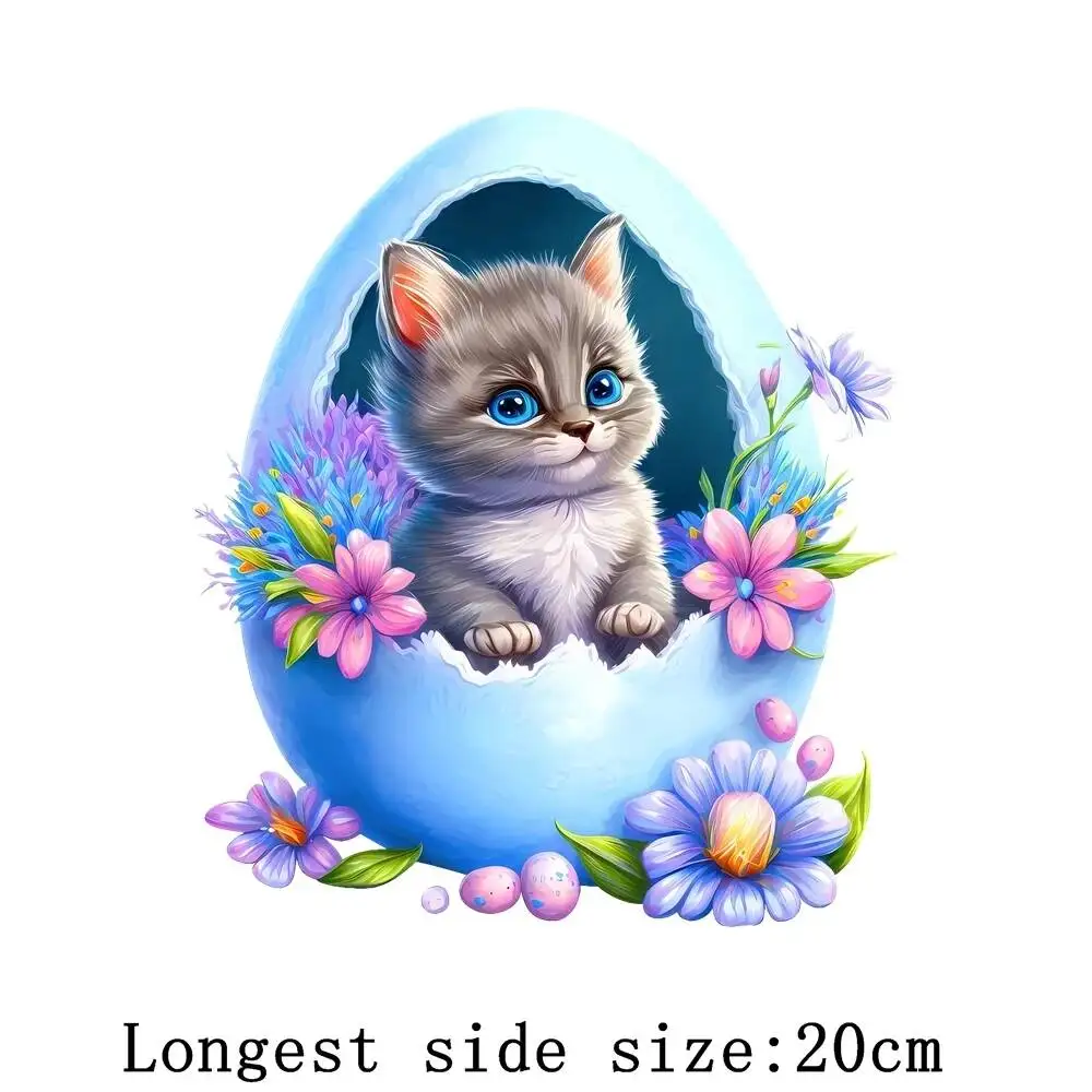 20cm Animal Owl Bear Iron-On Transfers Sticker For T-Shirts DIY Flower Cat Dolphin Leopard Heat Transfer for Clothes Stickers