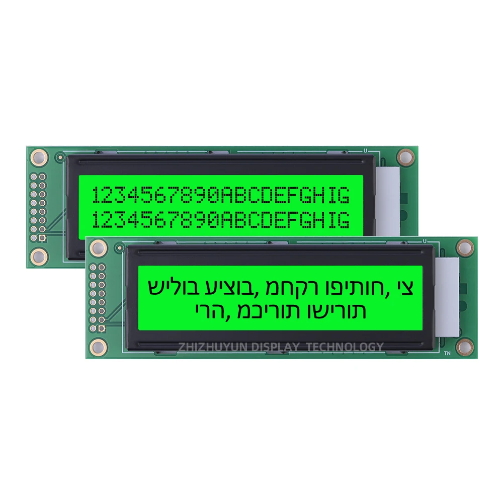 2002a Hebreew Lcd-Scherm Hoge Helderheid Scherm 20*2 Grijze Film Blauwe Letter Dual Row Interface Module Spanning 5V