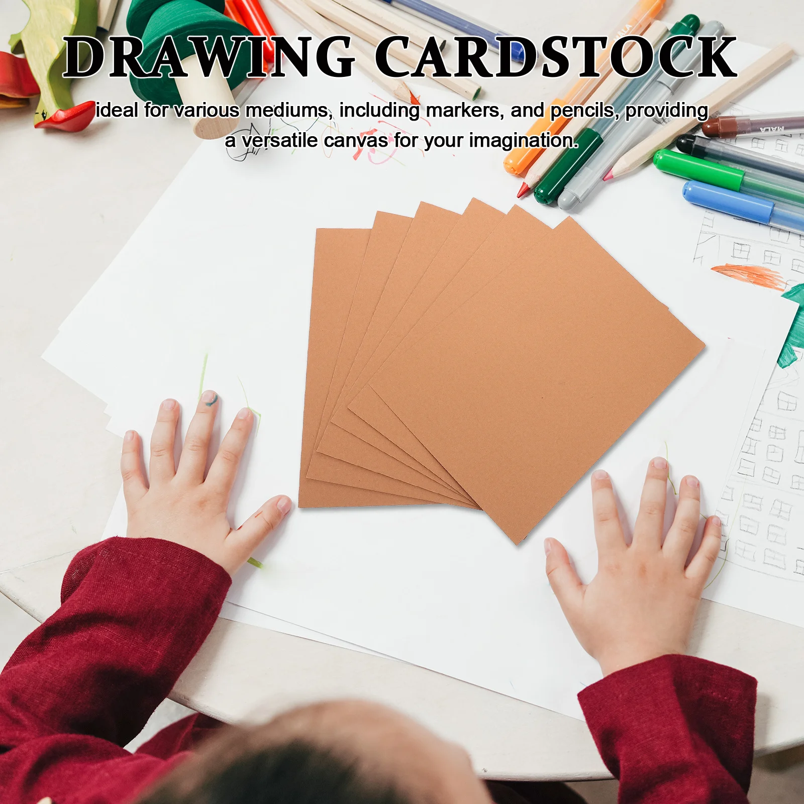 

50Pcs Craft Cardstock Paper Sturdy Drawing Sheets for DIY Scrapbooking Card Making Gouache Painting Paper Bulk Craft Supplies