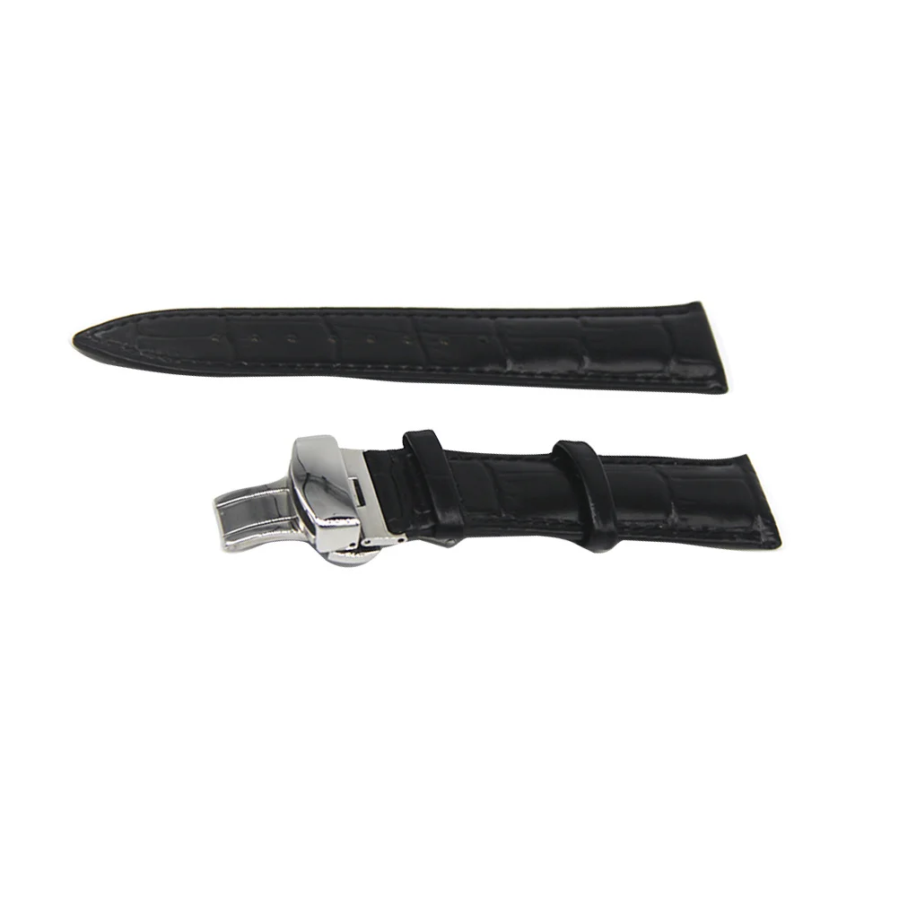 

Watchband Black Durable Stylish Clasp Replacement Strap for Wristwatch Comfort Watchband Watch Straps