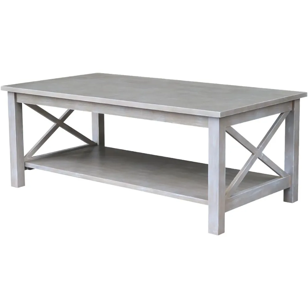 

International Concepts Hampton Coffee Table, Washed Gray Taupe