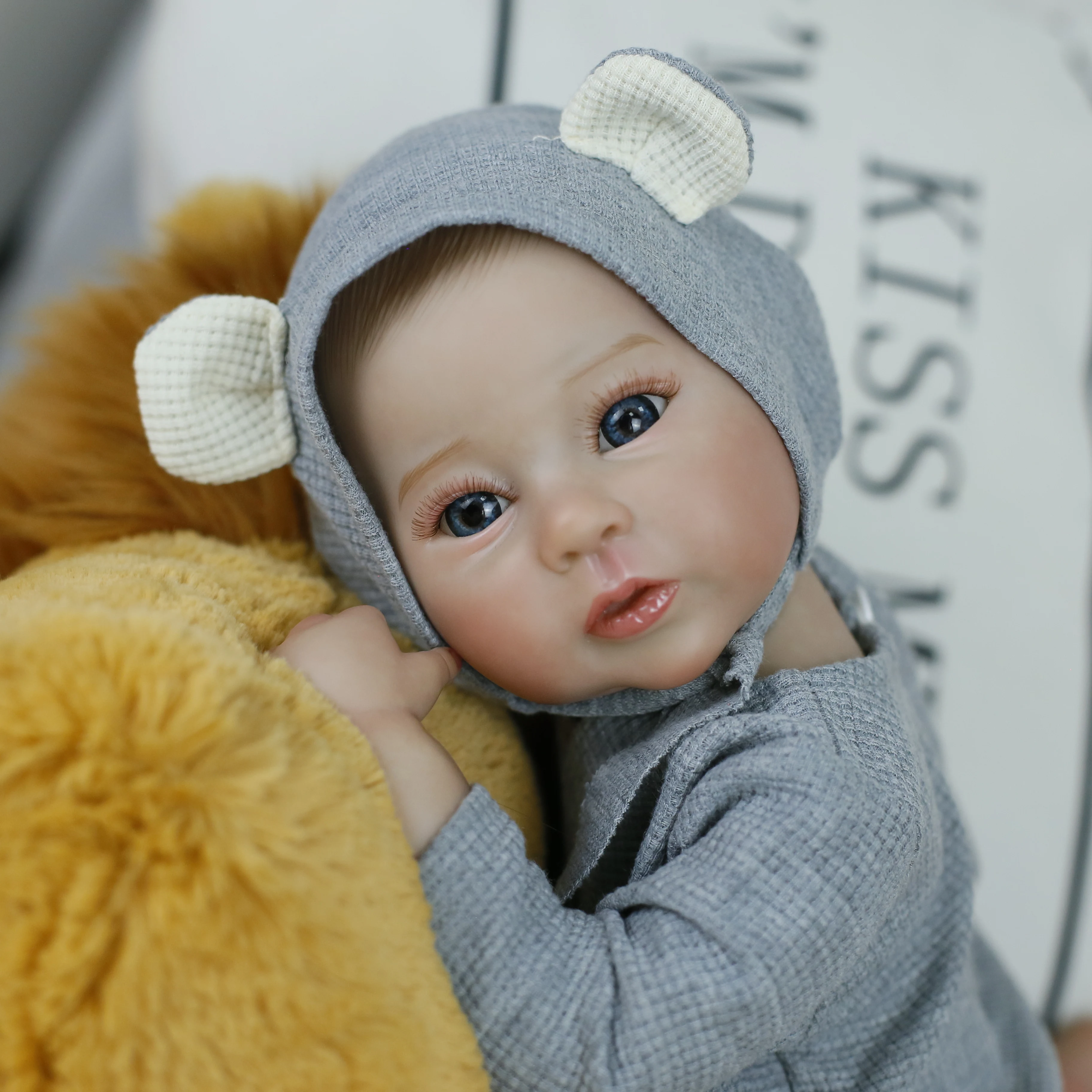 18インチ 45cm 3Dペイント リボーンドール シリコンビニール製 リアルなベビードール 手作り リボーンドール アクセサリー付き ギフトセット