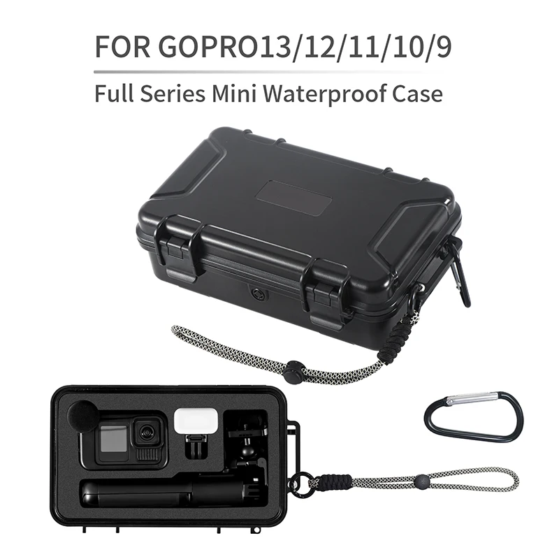Estuche de Almacenamiento de Viaje Impermeable para dji osmo action 6, Estuche Rígido para Gopro Hero 13/12/11/10/9 Media Mod/Volta/Light Mod