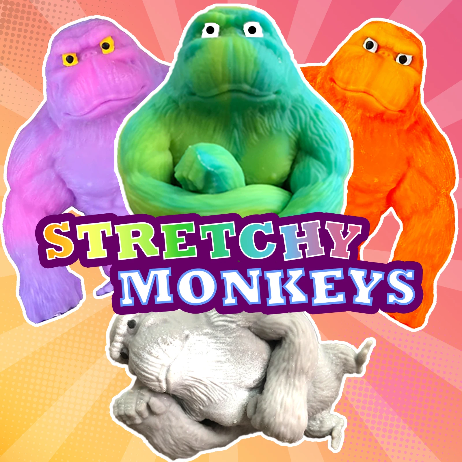 

4,33-дюймовая игрушка-горилла Mutant Color Fidget — материал TPR, устойчивый к растяжению, идеальный подарок для праздничной вечеринки и награда в классе