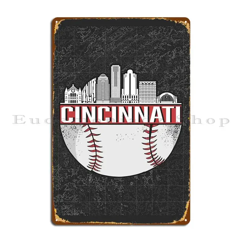 Cincinnati Baseball Metal Sign Wall Pub Pub Wall Decor Printing Customized Tin Sign Poster