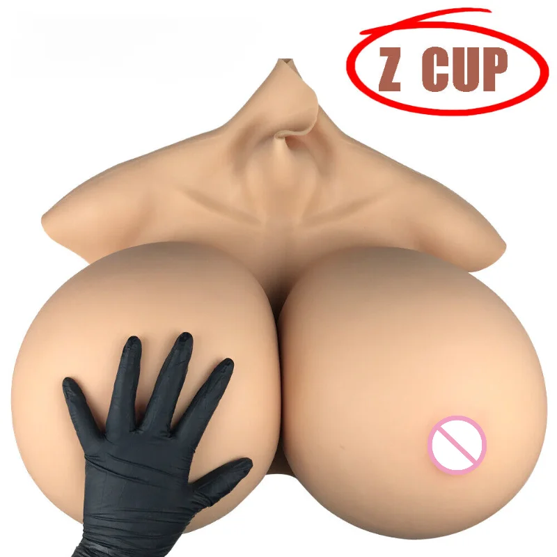 Big Z Cup Silicone Breast Fake Breasts Cotton Filler Trans Cosplay Event Performance Clothing