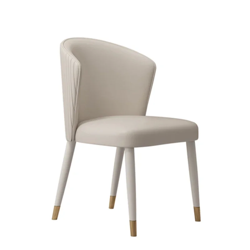 Hairdresser Beige White Chair Dressing Salon Leather Bedroom Metal Chair Italian Luxury Sillas De Comedor Home Furniture