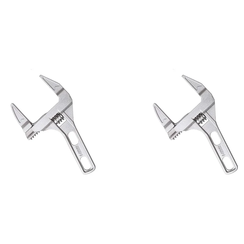 

ABAH-2X Adjustable Wrenches 6-68Mm Wide Jaw Wrench Bathroom Wrench Hand Tools For Tightening Or Loosening Nuts And Bolts