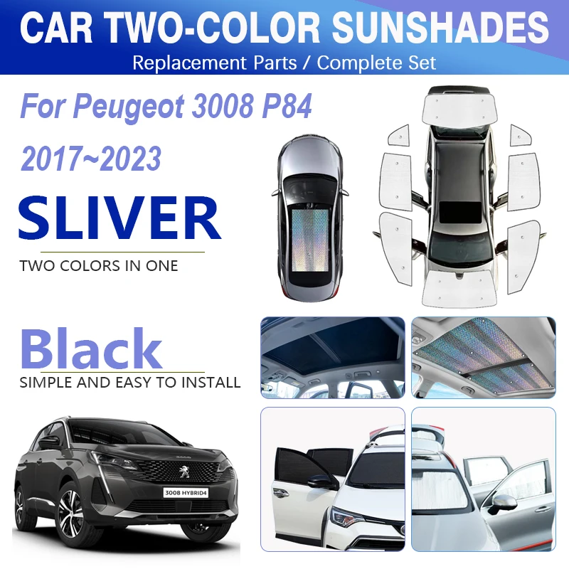 

Fit For Peugeot 3008 P84 MK2 2017~2023 Car Window Sunshade Pads Window Visors Shields Skylight Windshield Cover Auto Accessories