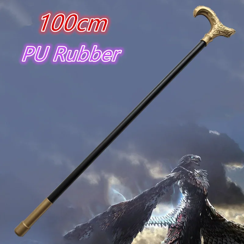 Cosplay 1:1 Tool Axe Eagle walking stick Tomahawk Scare Props Stage Performance Role Prop Axe Halloween Safety PU toy sword