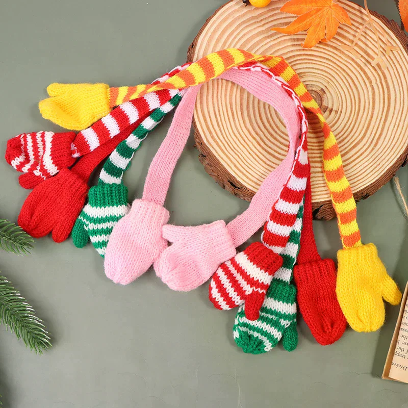 1/12 دمية اليدوية وشاح الحياكة الصغيرة قفازات دمية عيد الميلاد الديكور دمى الملابس واللباس الملحقات #3