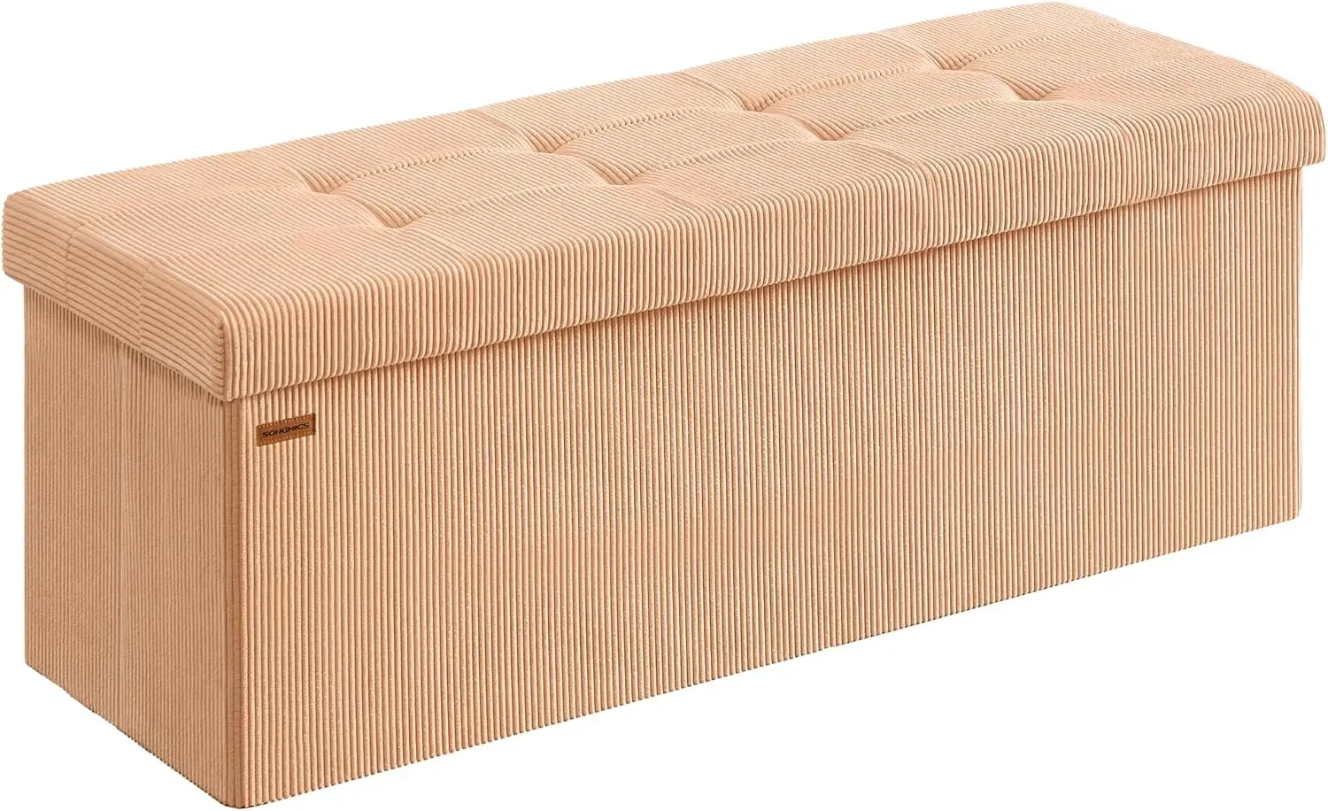 

Складная скамья-пуф для хранения вещей, 15x43x15 дюймов, выдерживает нагрузку до 660 фунтов, цвет абрикосовый, для гостиной и спальни