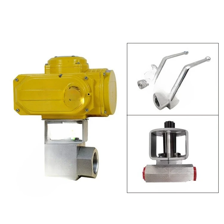 NPT Threaded Forged Ball Valve Driven by High Pressure Switching Electric Actuator for Nitrogen in Steam Pipeline Boiler