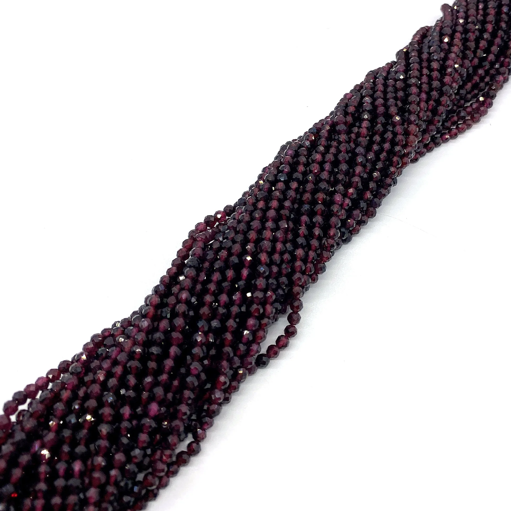 Natural High Quality Classic Fashion Red Garnet Round Beads 2 3 4 MM DIY  for Jewelry Necklace Bracelet Charms Accessories