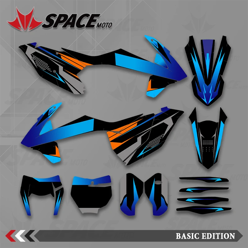 

SPACE MOTO графический фон наклейки наклейки мотоцикл для KTM 16-18SXF 17-19EXC