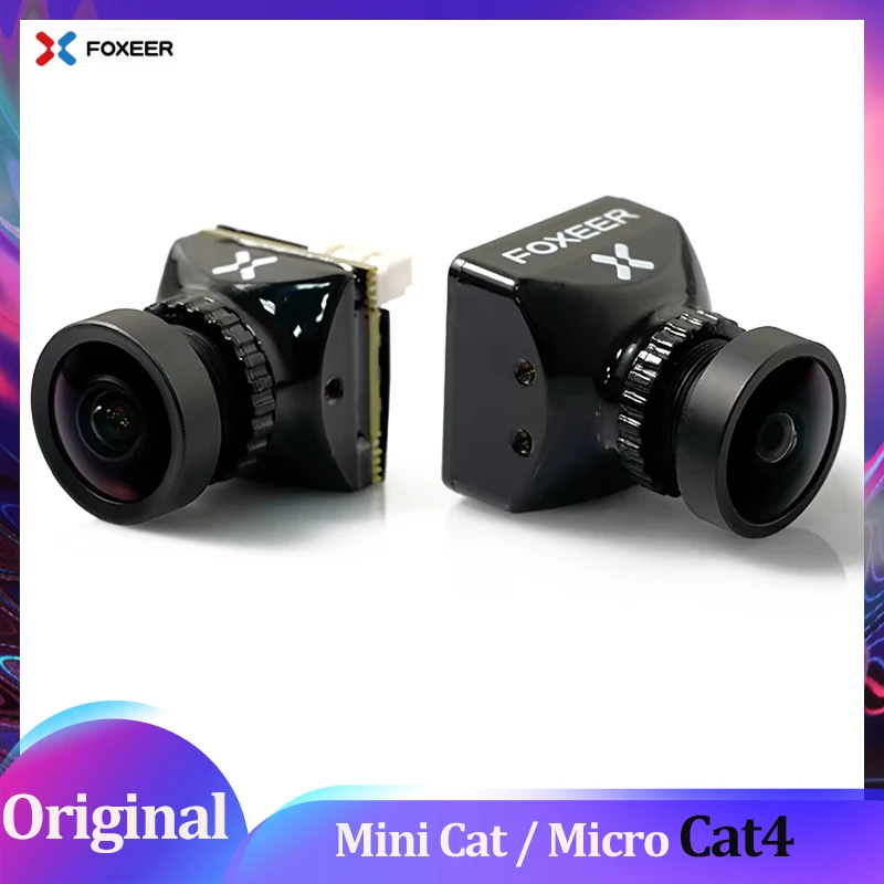 Foxeer Mini Cat/Micro Cat 4 1200TVL Starlight 0.00001Lux cámara FPV de baja latencia y bajo ruido cámara FPV para Dron de carreras con visión en primera persona
